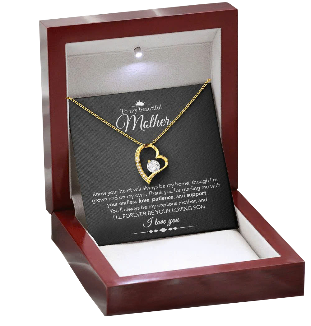 Light Wood Box (with Necklace & Card)